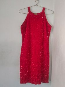 Large Size Red Party Wear Dress