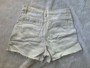 Beige Denim Short+ H&amp;m Dress