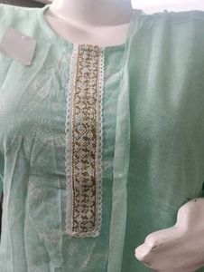Pure Cotton Kurti Pant Dupatta Set
