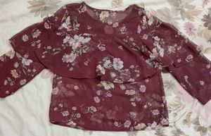 Floral Top+Camisole Set