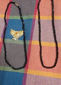 Black Beads Chains Combo With Locket