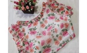 Floral Ruffle blouse