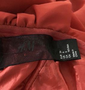 H&amp;M Corset Boning Peach Dress