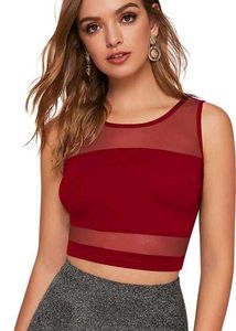 Red Sleeveless Crop Top