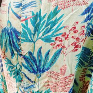 Printed Anarkali Rayon Kurti Set