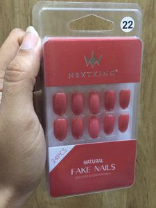 24 PCS Crimson Red Fake Nails