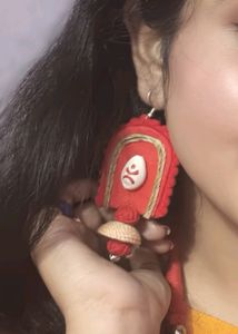 Beautiful Devi Murti Designed Necklace And Earring
