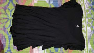 Ruffle Black T-Shirt