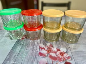 Glass Bowls with Lids - Set Of 8