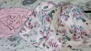 Floral Tulle Skirt Set