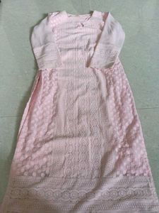 Pink Embroidered Kurta