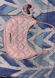 Cute Pink Handbag with Mirror Charm