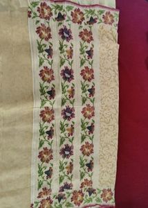Party Wear Brasso Design Weaving On Net Saree