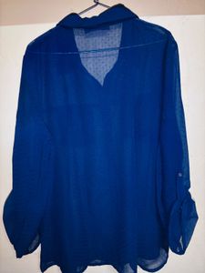 Royal Blue Button-Up Shirt