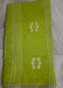 Odisha Handloom Lime Green Cotton Saree