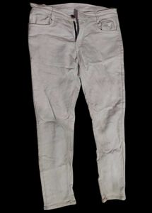 Stretchable White Denim Jeans