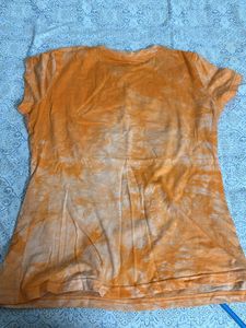 Orange Tie-Dye Celestial Tee