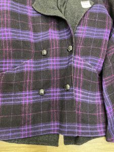 Vintage Plaid Wool Coat