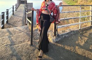 Handkerchief Pattern Crop Top