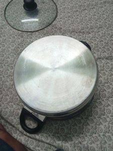 Steel Bhagwana With Glass