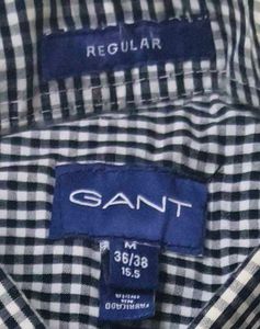 GANT Black &amp; White Gingham Button-Down Shirt