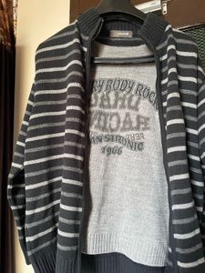 Duke Sweater with Zip Closure &amp; Attached Inner