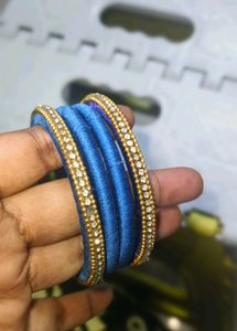 Blue Silk Thread Bangles