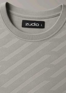 Zudio Olive Green Textured Tee