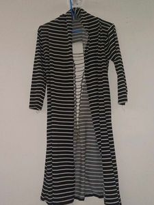 Striped Open Cardigan