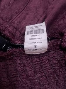 Burgundy Keyhole Crop Top