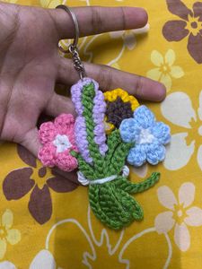 Crochet Flower Keychain