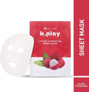 5 Pieces Of MyGlamm LYCHEE HYDRATING SHEET MASKS