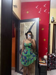 Green Print Dress