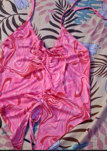 Pink Swirl Halter Top
