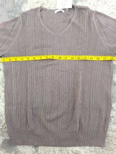 Ribbed V-Neck Sweater