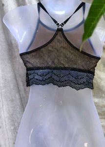 I. BLACK AND GOLDEN SEXY CROP TOP
