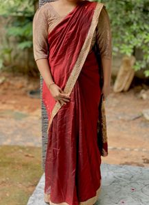 Elegant Maroon Saree