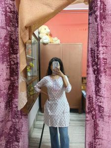 white cotton kurti