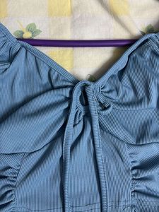 Little box Blue Crop Top