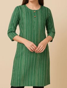 Green Striped Kurti