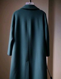Stylish Teal Wool Blend Coat