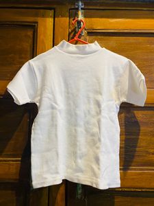 White Turtle Neck Crop Top