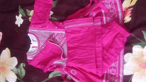 Pink Kurti With Plazzo Set