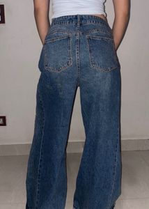 Unique Two-Tone Wide Leg Jeans