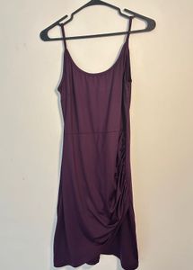 Purple Ruched Bodycon Dress