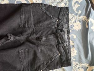 Straight Fit Black Denim Jeans