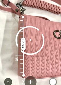 Baby pink shoulder bag