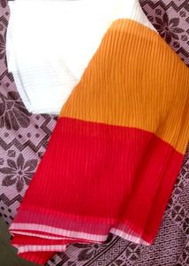 A Beautiful Crushed Georgette Saree