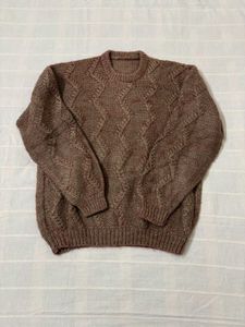 Unisex Brown Knit Sweater