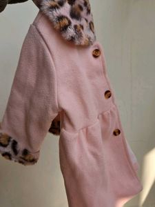 Cute Pink Leopard Print Coat